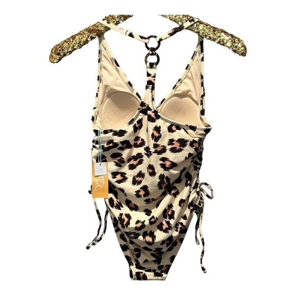 Women's Tortoise Ring One Piece Swimsuit - Kona Sol Animal Print Size S - Picture 6 of 7